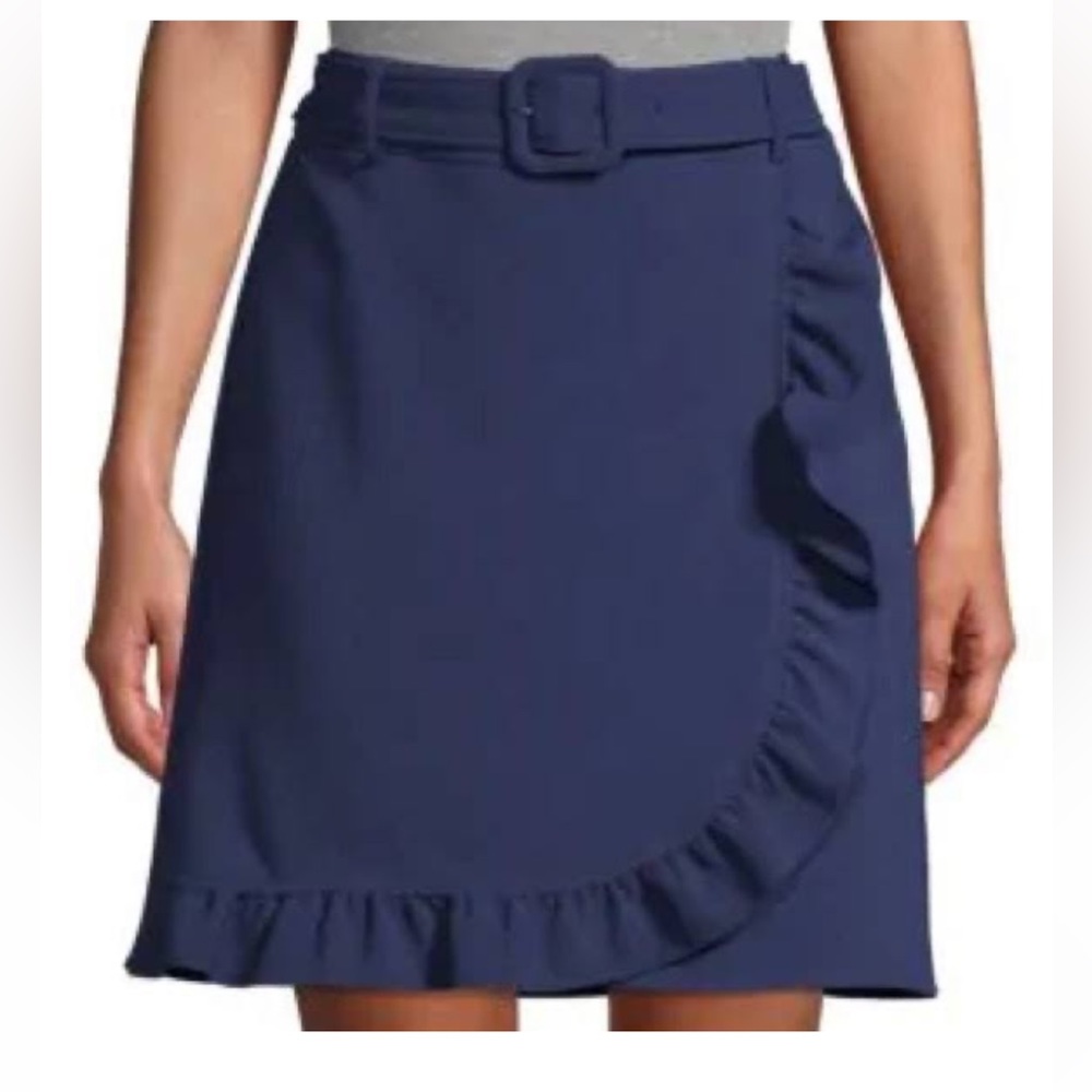 NWT ~ Karl Lagerfeld Ruffle Belted Skirt.